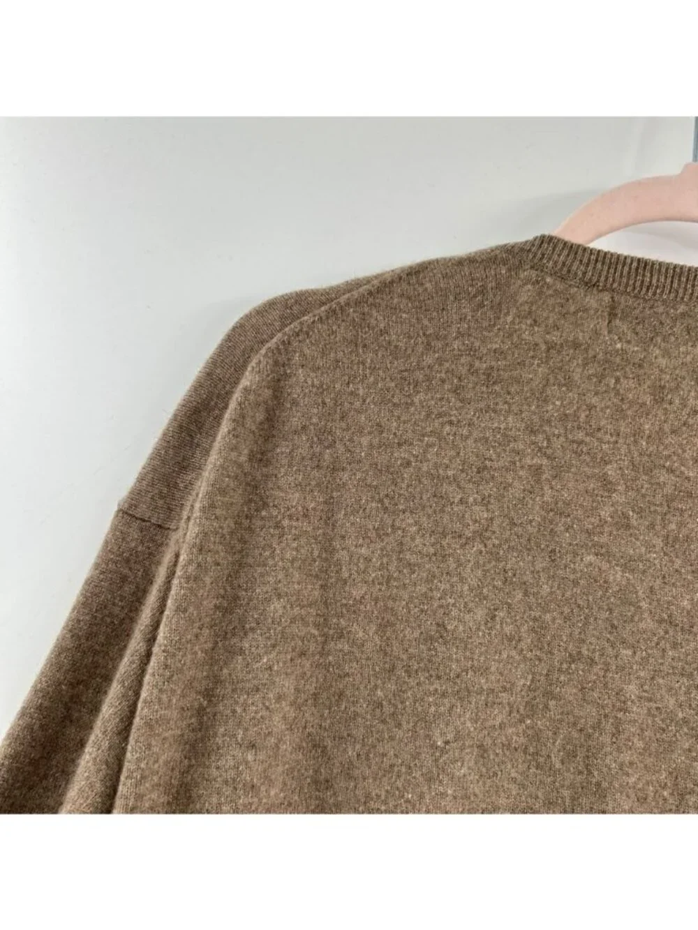 American Blue Pure Cashmere Sweater Mens XL Geometric Pattern V-Neck Long Sleeve
